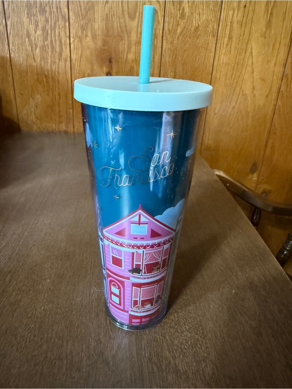 Starbucks San Francisco Painted Ladies Cold Cup Tumbler Traveler Venti 24oz